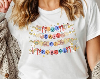 100 Tage Schule Shirt, 100 Tage Shirt, 100. Schultag Feier, Studenten Shirt, Back to School Shirt, Geschenk für Lehrer, Lehrer Geschenk