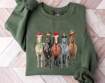 Horse Christmas Sweatshirt, Western Christmas Horse Shirt, Womens Christmas Shirt, Funny Christmas Shirt, Horse Lover Gift, Holiday Sweater