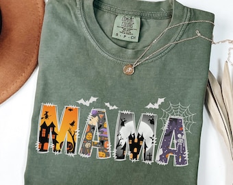 Comfort Colors® Halloween Mama Shirt, Halloween Mom Shirt, Mama Halloween, Cute Ghost Tee, Spooky Season, Spooky Mama Shirt, Spooky Mom Tee