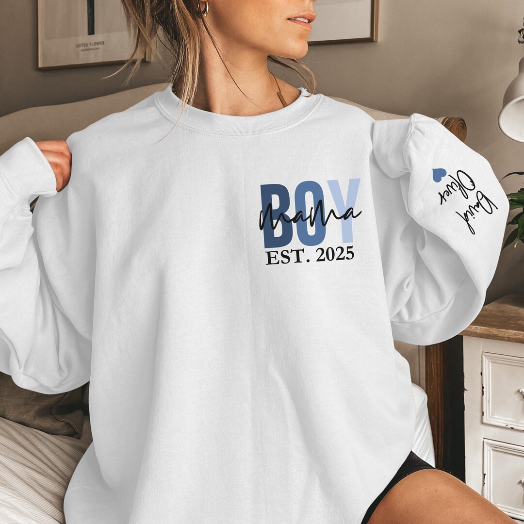 Felpa Con Cappuccio Personalizzata Per Mamma O Ragazzo – Con Nomi Sulla Manica, Unisex
