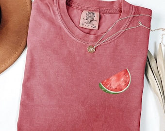 MAKAYA Maglietta da Donna con Motivo Anguria Manica Corta Top Estivo T-Shirt con Stampa Frutta Bianco S