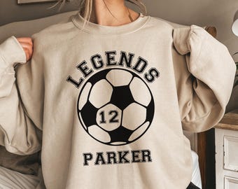 Benutzerdefinierte Fußball-Sweatshirt, personalisierte Fußball-Sweatshirt, Fußball-Team Sweatshirt, Fußball-Sweatshirt, Spieltag Shirt, Fußball Mama Shirt