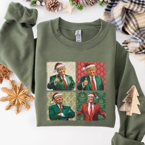 Trump Christmas Sweatshirt, Trump 2024 T-Shirt, Republican Gift, Funny Trump Sweatshirt, Christmas Santa Trump Shirt,White House Trump Shirt