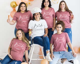Camisetas para despedida de soltera, regalo para novia, camiseta para equipo de novia, camiseta para despedida de soltera, camiseta para fiesta de bodas, camisetas personalizadas para despedida de soltera, camisetas para fiesta nupcial