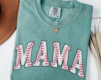Comfort Colors® Baseball Mama Shirt, Mothers Day Shirt, Sports Mom Tee, Mothers Day Gift For Baseball Mom, Baseball Season, Baseball Mom Tee
