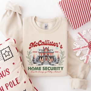 McCallister Home Security Sweatshirt, Christmas Movie Sweater, Funny Christmas Sweatshirt, McCallister Shirt, Christmas Gift, Xmas Movie