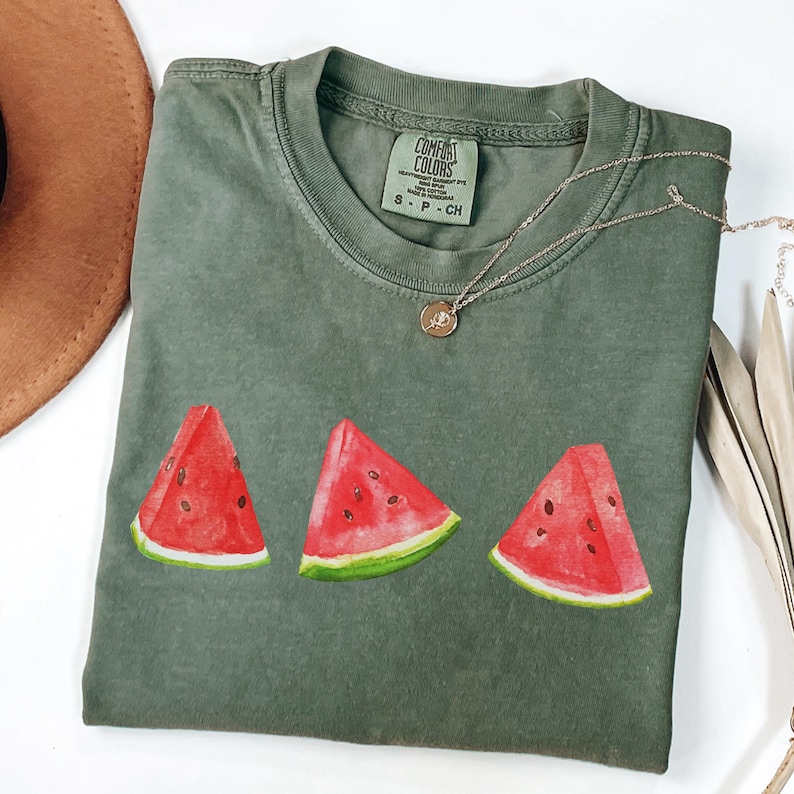 This image consists of Watermelon design for moss shirt.