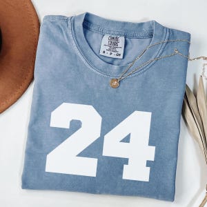 Comfort Colors® Custom Number Shirt, Custom Mascot Number Shirt, Custom School Team Number Shirt, Game Day Number TShirt, Sport Number Shirt