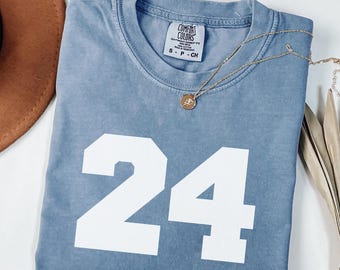 Comfort Colors® Custom Number Shirt, Custom Mascot Number Shirt, Custom School Team Number Shirt, Game Day Number TShirt, Sport Number Shirt