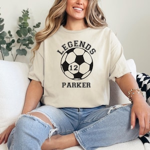 This image consists of a Custom Soccer design for the sand t-shirt.