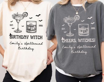 Comfort Colors® Custom Halloween 30th Birthday Shirt, 30th Birthday Gift, 30 Birthday Party Matching Tshirts, Birthday Witch Halloween Shirt