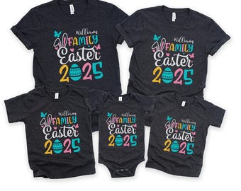 Custom Family Easter 2025 Shirt, Custom Easter Shirt, Easter Family Shirts, Easter Shirt, Easter Bunny Shirt, Easter Gifts, Family Shirts