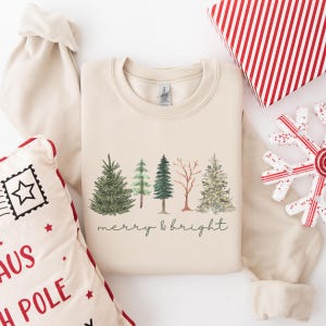 Merry and Bright Sweatshirt, Christmas Sweatshirt, Family Christmas Sweatshirt, Christmas Sweatshirts for Women, Merry Christmas Sweatshirt