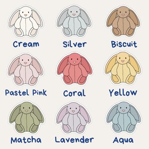 Autocollant Jellycat Bunny - Adorables autocollants imperméables en vinyle pour ordinateurs portables, bouteilles d'eau, etc. Cadeau de Pâques pour tous les âges