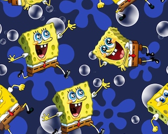 Cotton Fabric Happy  Bubbles Fabric Cartoon Anime Fabric 100% Cotton Fabric By The Half Yard