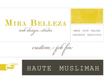 RESERVED for HauteMuslimah l Custom Blog banner