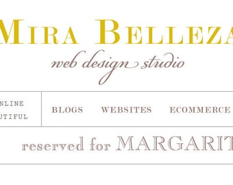 RESERVED for Margarita l Mini Blog Makeover