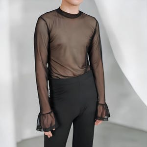 Herren Mesh Sheer Sexy Shirt, für Party, Freund Geschenk