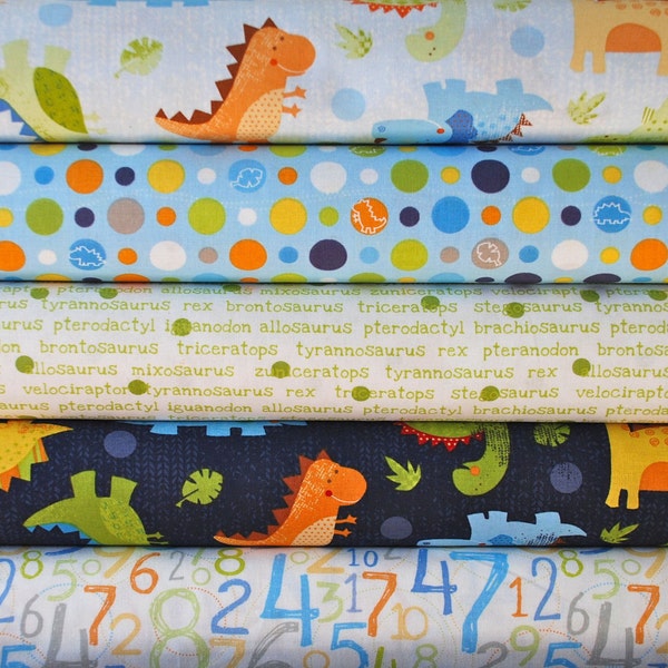 HALF YARD Bundle, Babysaurus, Blend