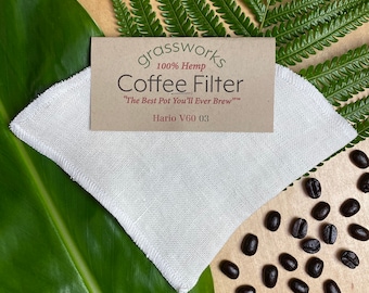 Hario V60 03 Hemp Coffee Filter: Reusable, Organic Fabric, "The Best Pot You'll Ever Brew™"