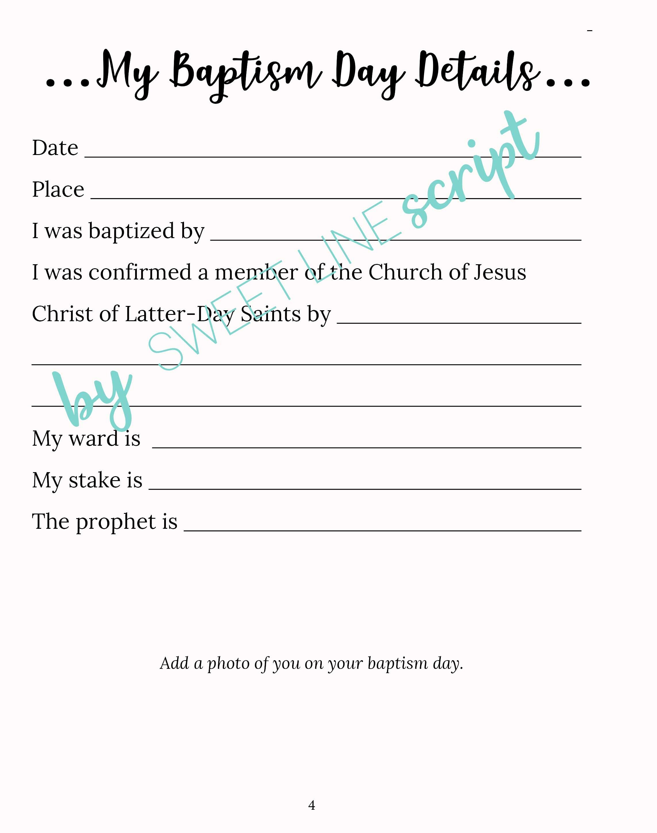 Baptism Journal - Script Edition - Etsy