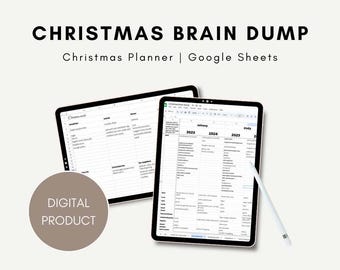 Christmas Brain Dump Spreadsheet