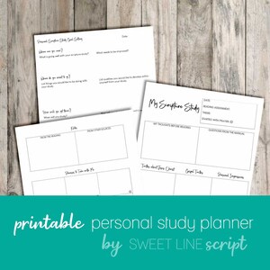 Utskrivbar personlig skriftstudieplanerare