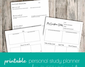Printable Personal Scripture Study Planner Set