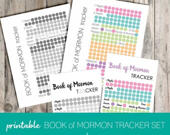Printable Book of Mormon Tracker SET