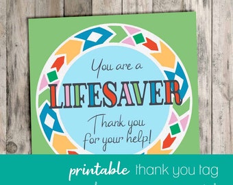 Appreciation Tag- Lifesaver