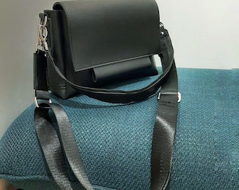 Handmade Ecoleather Crossbody Bag, Minimalist Vegan Handbag