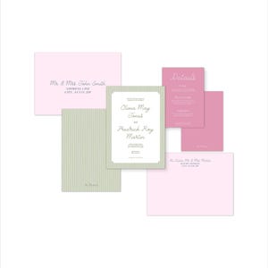 Summer Wedding Invitation | The Poppy Suite | Editable Template