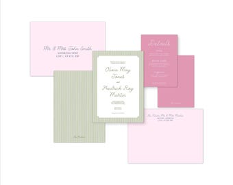 Summer Wedding Invitation | The Poppy Suite | Editable Template