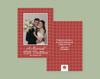 Christmas Photo Card Template | Holiday Family Photo Card | Editable Canva Christmas Template | Classic Christmas Card