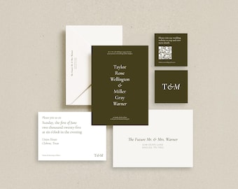 Luxury Wedding Invitations | The Eve Suite | Editable Template