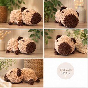 Crochet Capybara Plush Pattern | Amigurumi Beginner Amigurumi (PDF Download)