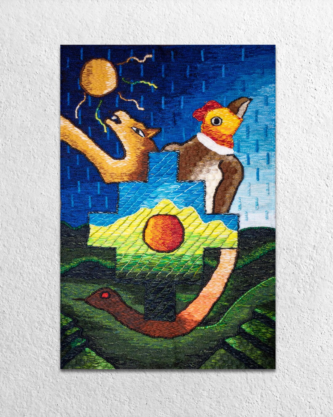 Handmade Tapestry, Andean Iconography, Peruvian Textile, Cusco Design ...