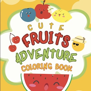 Fruit Frenzy Coloring Fun&quot; – A Sweet Digital Coloring Book for Kids