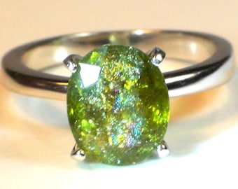3.60 carat Paraiba Tourmaline Ring natural quality bluish green solid 925 Sterling Silver. Size 8.5