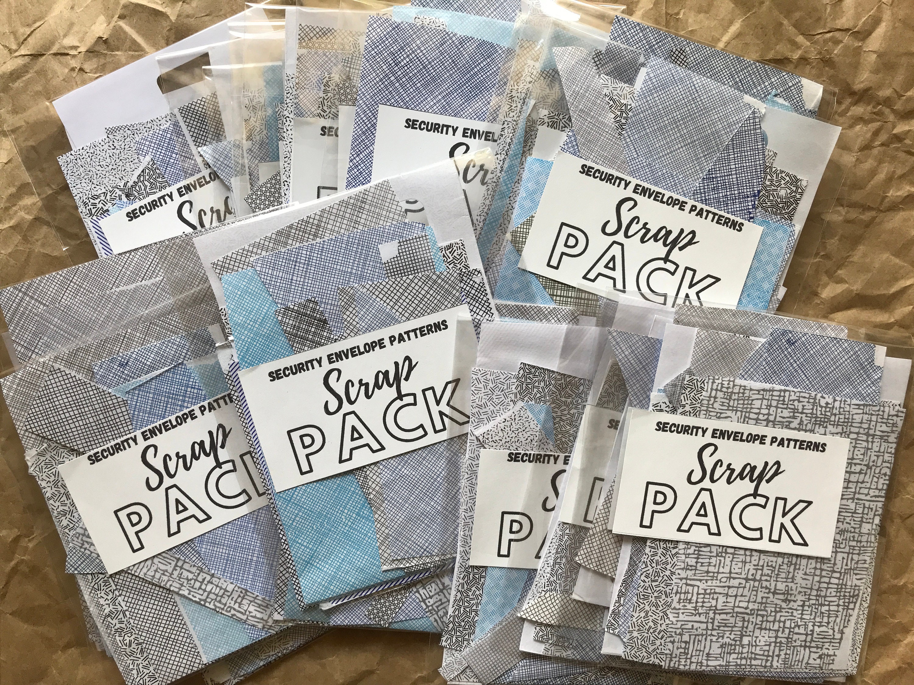 Security Envelope Pattern Paper Scrap Pack