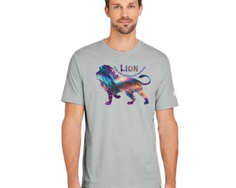 Lebendiges Löwe T-Shirt - Abstraktes Löwe Grafik T-Shirt - Unisex Wildtier Shirt - Jungle King Geschenk