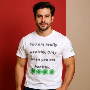Motivational Health is Wealth T-Shirt: Inspirational Fitness Tee
