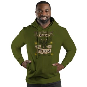 Be Courageous Hoodie - Inspirational Motivational Sweatshirt - Gift for Him - Uplifting Pullover