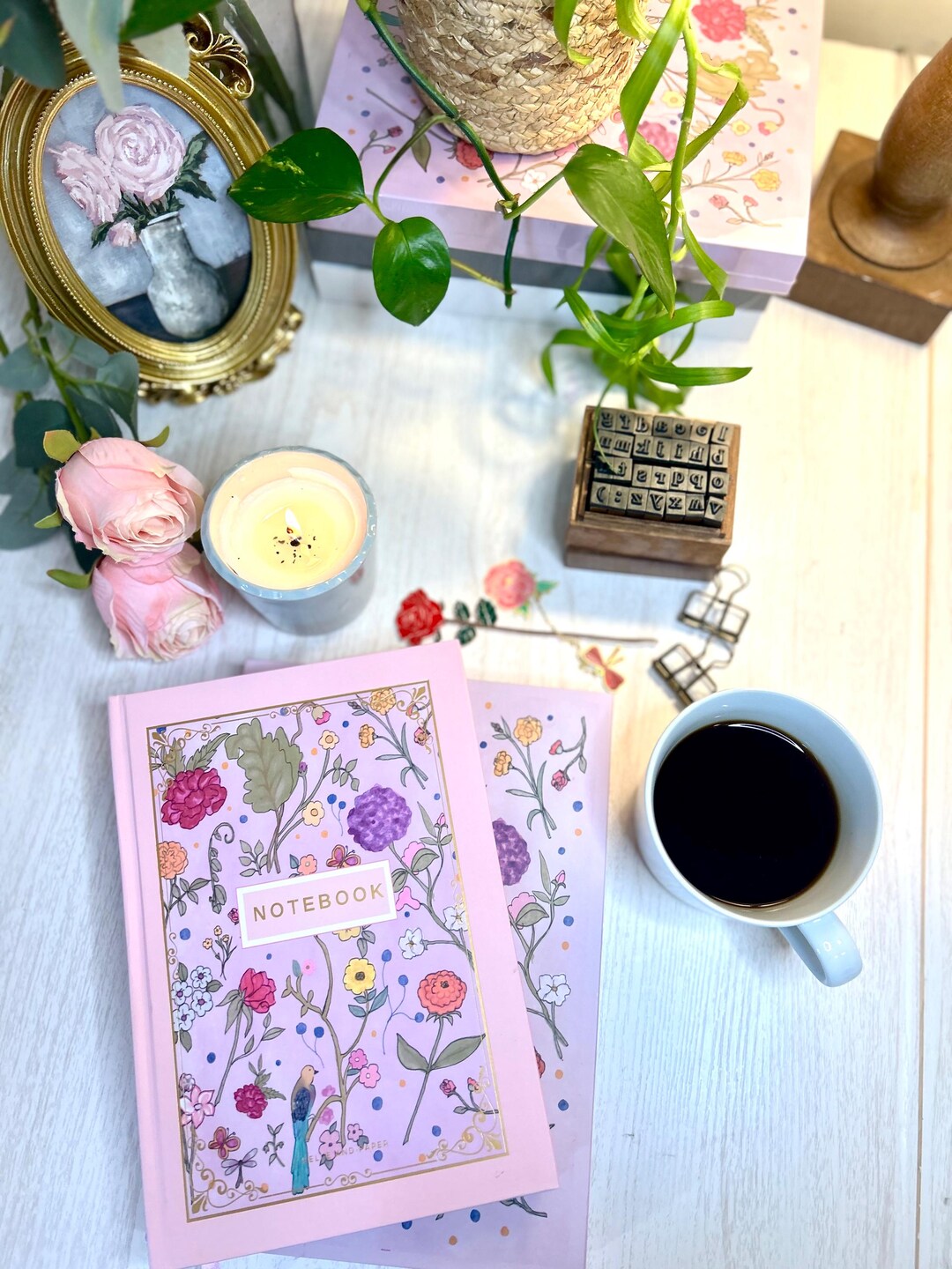 FLORAL PINK JOURNAL - Etsy