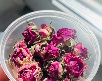 Rosas rosadas secas para resina epoxi, decoración y velas.