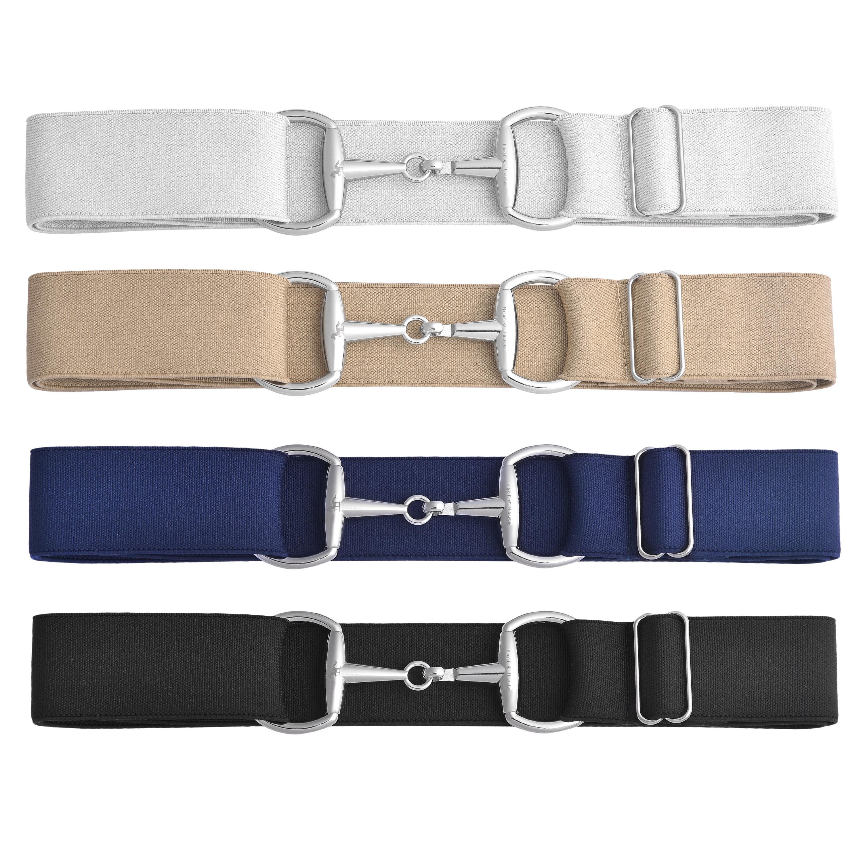 Equestrian Belt Bit Buckle Elastic Adjustable Riding Breeches Snaffle Bit Belt Elastic Signature | Royal Equestrian main image 2