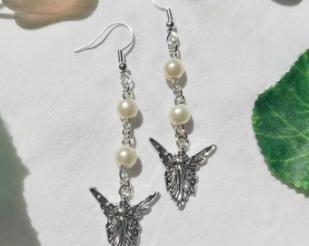 Pearl Goddess Angel Drop Earrings