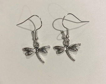 Dragonfly drop earrings unique gift