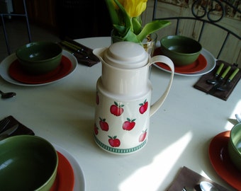 1986 Table Top Carafe/Thermos with Apples