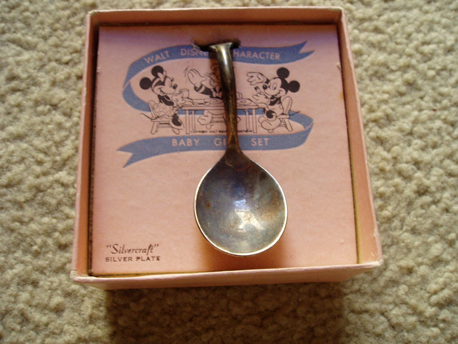 Vintage Walt Disney Productions Baby Silver Plate Spoon Etsy